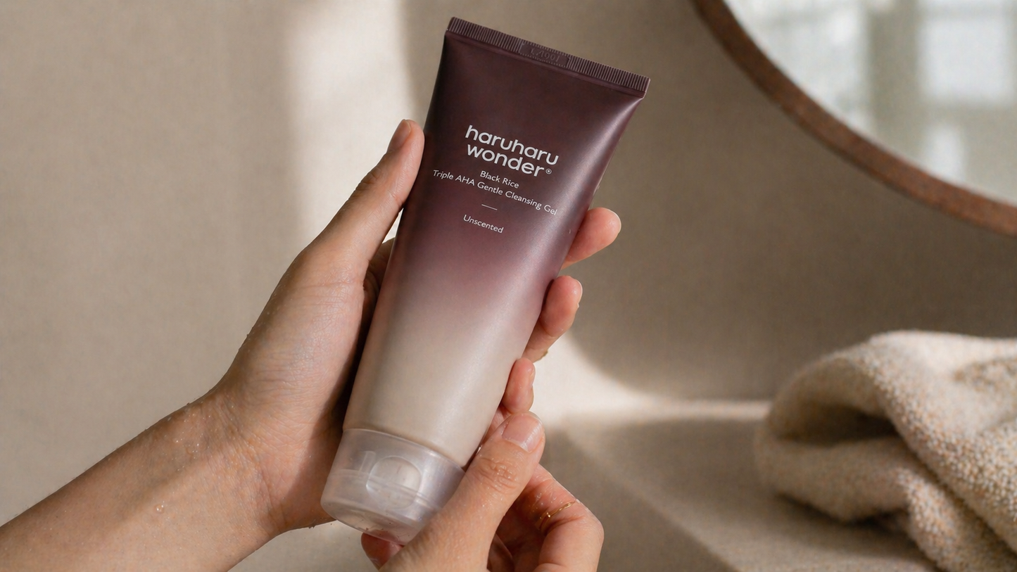 HaruHaru Wonder Black Rice Triple AHA Gentle Cleansing Gel 100 ml